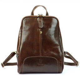 Florence Miejski Damski plecak skóra naturalna z kieszeniami