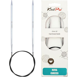 KnitPro K12198 druty okrągłe, srebrne, 4,5 mm