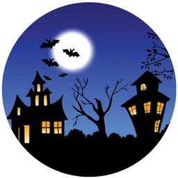 Dekoracyjny opłatek tortowy Halloween - 20 cm