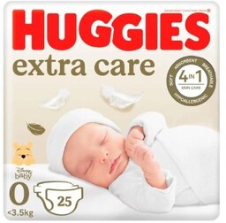 HUGGIES Extra Care Newborn 0 Pieluchy (0-3,5kg), 25szt.