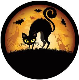 Dekoracyjny opłatek tortowy Halloween - 20 cm