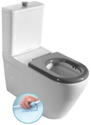 Komplakt WC MEDIC RIMLESS 37,5x86x80cm odpływ pozion/pionom biały