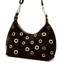 Vera Pelle damska listonoszka skóra naturalna zamszowa torebka