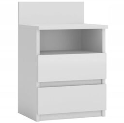 Szafka nocna, stolik, M1, 40x32x59 cm, biel, mat