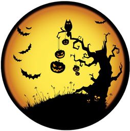 Dekoracyjny opłatek tortowy Halloween - 20 cm