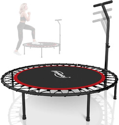 TRAMPOLINA 101 CM FITNESS Z UCHWYTEM T CZERWONA