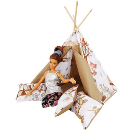 Komplet Tipi Dla Lalek Barbie, Wigwam , Namiot