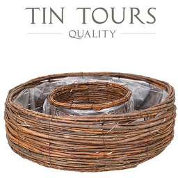 KOSZ OPONA Z BRZOZY 38x38x13 cm