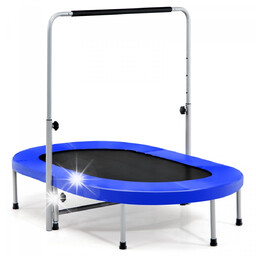 Podwójna trampolina fitness z poręczą 154 x 90