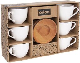 Filiżanka ze spodkiem porcelanowa biała WHITELINE 100 ml