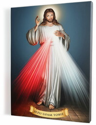 Obraz religijny z Jezusem Miłosiernym - płótno canvas