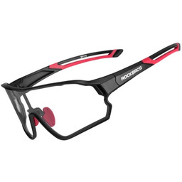 Okulary rowerowe Rockbros 10035 fotochromowe UV400 - czarno-czerwone