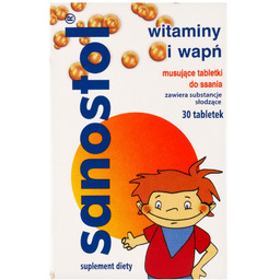 Sanostol witaminy i wapń Musujące tabletki do ssania,