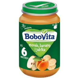 BoboVita Przecier morele banany i jabłka - 190g