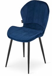 ELEGANCKIE KRZESŁO ASTER NIEBIESKI AKSAMIT ZESTAW 4 SZTUKI