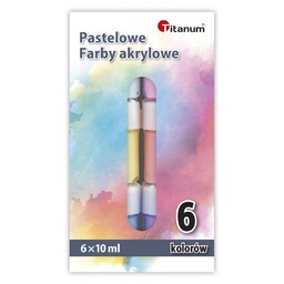 Farby akrylowe pastelowe 6k 10ml Titanum TI485828-30793