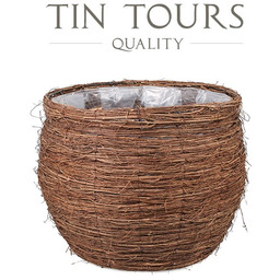 OKRĄGŁY KOSZ Z BRZOZY 48x48x40 cm
