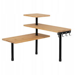 Półka Kuchenna Narożna Bambusowa Na Przyprawy 3-POZIOMOWA 43