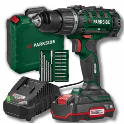 Akumulatorowa Wiertarko-Wkrętarka 20V, Parkside Pabs 20-Li G8,z akcesoriami