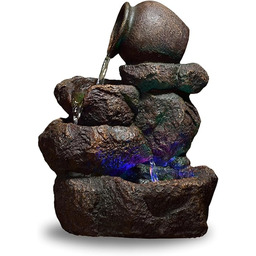 Zen''Light Fontanna wewnętrzna naturalna kaskada Jarstone, efekt rocka,