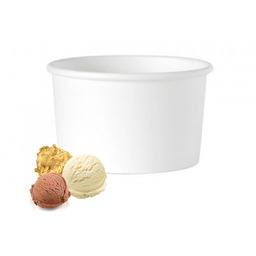 Papierowe miseczki plastik na lody owoce desery EKO