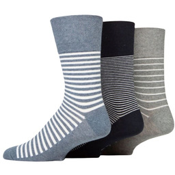 Gentle Grip 3PACK Bezuciskowe skarpety męskie - Navy