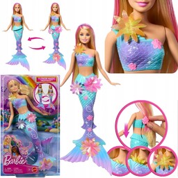 Lalka Barbie Syrenka Z Długimi Włosami Rozkwitające Kwiaty