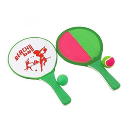 Drewniane rakietki dwustronne do catch ball +piłki