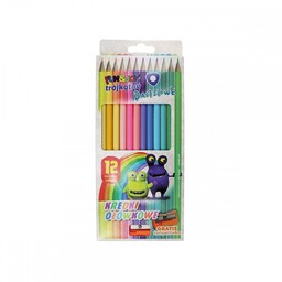 Kredki ołówkowe trójkątne 12k pastelowe Fun&Joy TI494775-40365