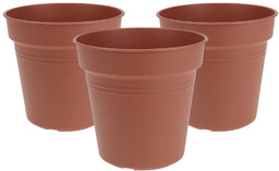 Doniczka ogrodowa plastikowa okrągła 15 cm 3 szt.