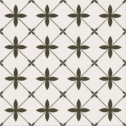 Gres szkliwiony LOVELY PATCHWORK CLOVER MIRAGE white-black mat