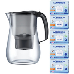 Aquaphor Onyx 4.2L Czarny dzbanek filtrujący wkładami