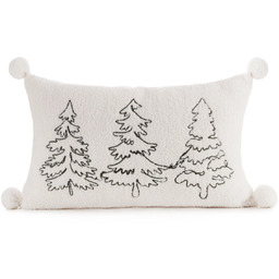 Poszewka bożonarodzeniowa biało-zielona choinki PSWA-343