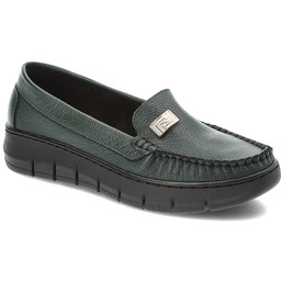 Armodo Zielone Półbuty Wygodne Wsuwane Obuwie Damskie