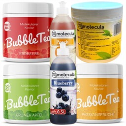 Zestaw BubbleTea Molecula truskawka,jabłko i jagoda