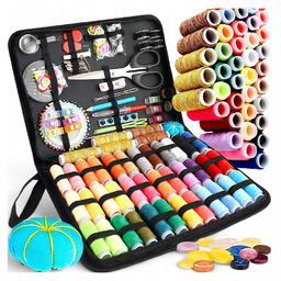 PRZYBORNIK KRAWIECKI NITKI IGŁY AKCESORIA DO SZYCIA NOŻYCZKI