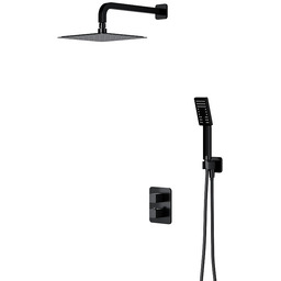 Omnires Parma zestaw podtynkowy natryskowy z termostatem czarny