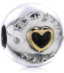 Rodowany srebrny charms beads szczęśliwa rodzina happy family