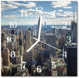 Zegar szklany kwadratowy Miasto