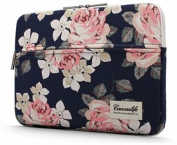 CANVASLIFE SLEEVE LAPTOP 13-14 NAVY ROSE