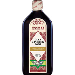 Olej z pestek dyni tłoczony tradycyjnie 500 ml