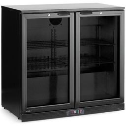 Lodówka chłodziarka barowa na napoje 2-drzwiowa LED 158