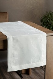 Eurofirany Obrus bieżnik 40x200 Diana naturalny wachlarze zdobiony