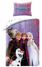 Pościel Bawełniana 140x200 Frozen Kraina Lodu Elsa Anna