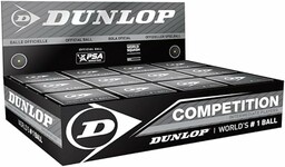 Dunlop Piłki do squasha Competition żółte, 12 sztuk,