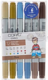 COPIC Ciao Marker Zestaw 12 "Nostalgia Colours", uniwersalnych