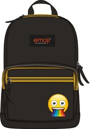 Plecak szkolny dla dzieci, Emoji, czarny, St.Majewski