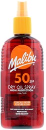 Malibu, Dry Oil Spray, SPF50, Olejek Brązujący