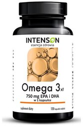 INTENSON Kwasy Omega-3 EPA i DHA (120 kapsułek)