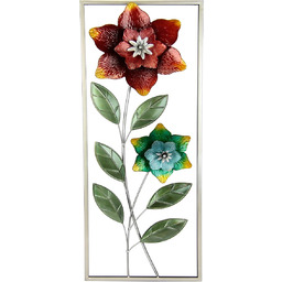 Flair Flower Dekoracja ścienna, metalowa, rzeźba ścienna, kwiaty,